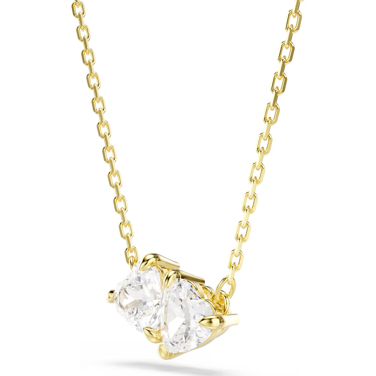 Swarovski Mesmera Attract necklace, Heart, White, Gold-tone plated 5733475
