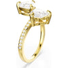Mesmera Attract open ring, Heart cut, Pavé, Heart, White, Gold-tone plated 5733477