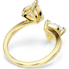 Mesmera Attract open ring, Heart cut, Pavé, Heart, White, Gold-tone plated 5733477