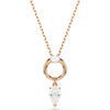 Swarovski Mesmera set, Pear cut, Round cut, White, Rose gold-tone plated 5733808
