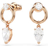 Swarovski Mesmera set, Pear cut, Round cut, White, Rose gold-tone plated 5733808
