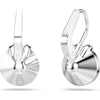 Swarovski Bella V drop earrings, Round cut, Blue, Rhodium plated 5734234