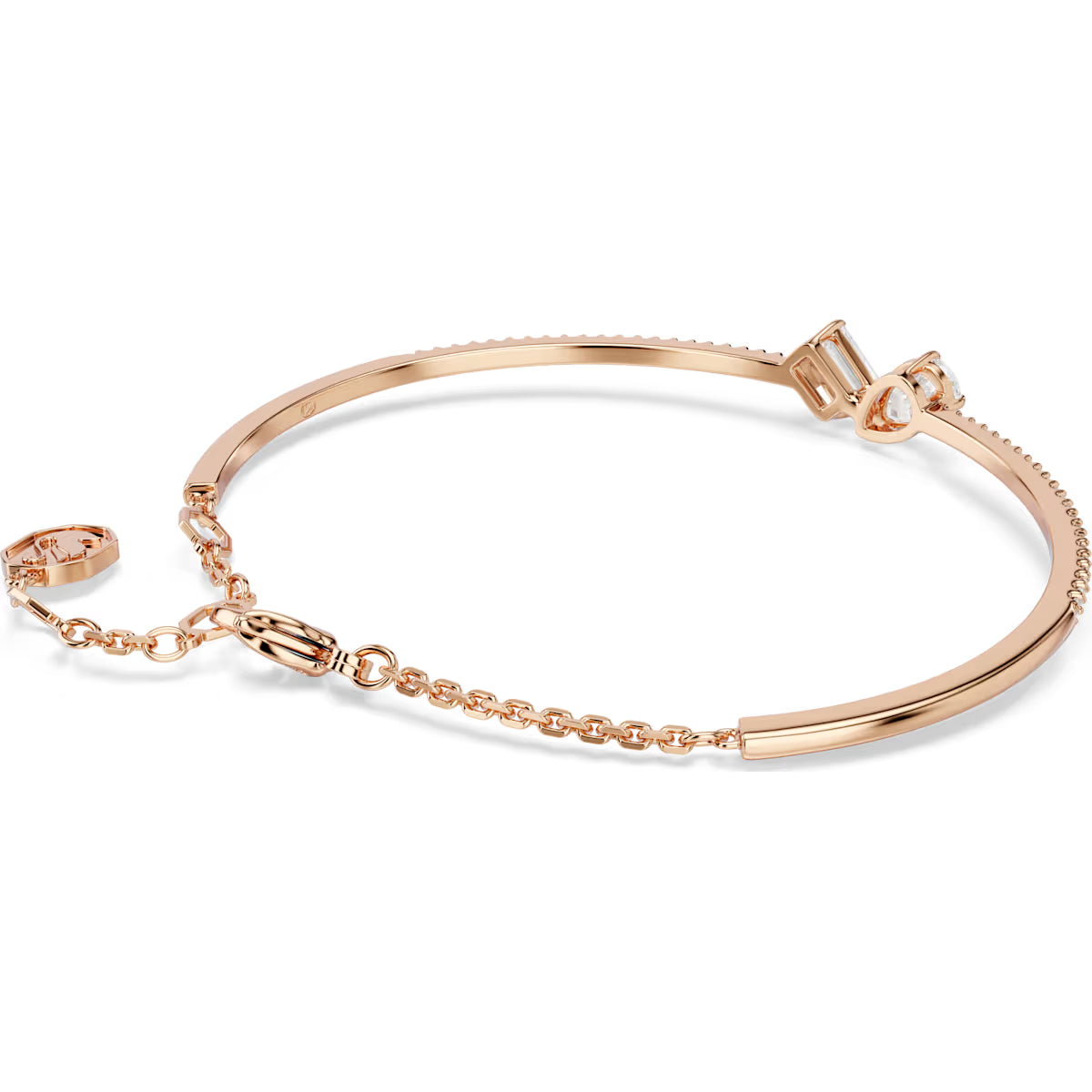 Swarovski Mesmera bangle, Mixed cuts, White, Rose gold-tone plated 5734247