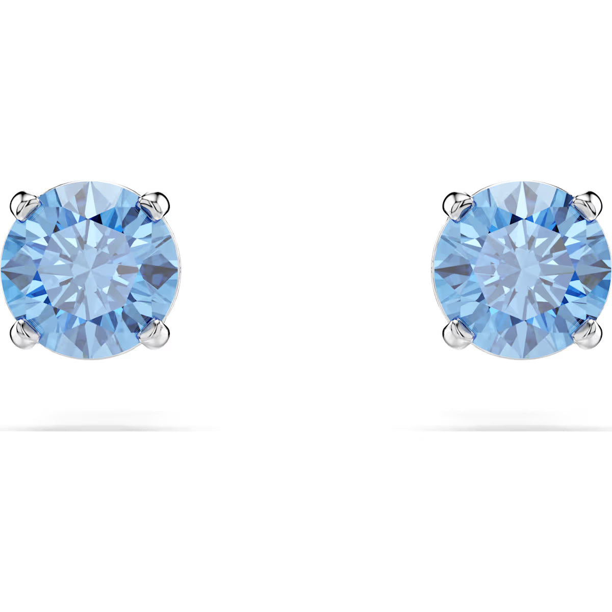 Swarovski Stilla Attract stud earrings, Round cut, White, Rhodium plated 5734250