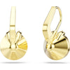 Swarovski Bella V drop earrings, Round cut, Green, Gold-tone plated 5735389