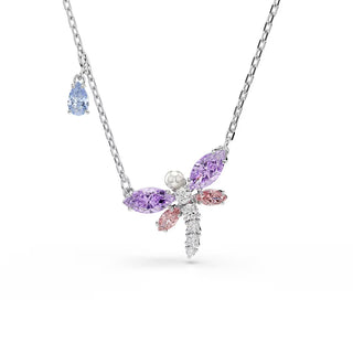Ariana Grande x Swarovski pendant, Mixed cuts, Dragonfly, Multicolored, Rhodium plated 5737383