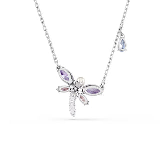 Ariana Grande x Swarovski pendant, Mixed cuts, Dragonfly, Multicolored, Rhodium plated 5737383