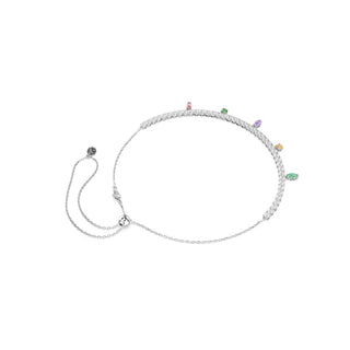 Ariana Grande x Swarovski Tennis necklace, Mixed cuts, Multicolored, Rhodium plated 5737422