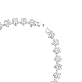Ariana Grande x Swarovski necklace, Round cut, Flower, White, Rhodium plated 5749179