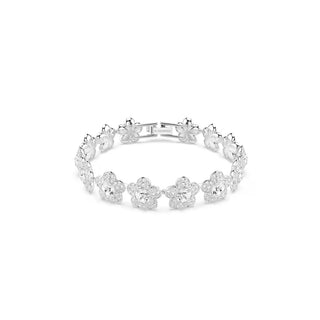 Ariana Grande x Swarovski bracelet, Round cut, Flower, White, Rhodium plated 5749182