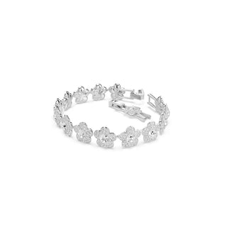 Ariana Grande x Swarovski bracelet, Round cut, Flower, White, Rhodium plated 5749182