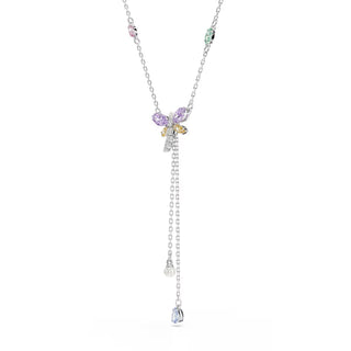 Ariana Grande x Swarovski Y necklace, Mixed cuts, Dragonfly, Multicolored, Rhodium plated 5749183