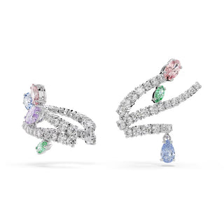 Ariana Grande x Swarovski ear cuffs, Mixed cuts, Multicolored, Rhodium plated 5749184