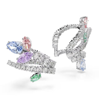 Ariana Grande x Swarovski ear cuffs, Mixed cuts, Multicolored, Rhodium plated 5749184