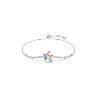 Ariana Grande x Swarovski bracelet, Mixed cuts, Flower, Multicolored, Rhodium plated 5749187