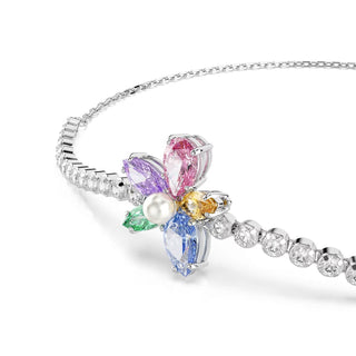 Ariana Grande x Swarovski bracelet, Mixed cuts, Flower, Multicolored, Rhodium plated 5749187