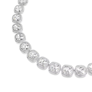 Swarovski Una Angelic necklace, Cushion cut, White, Rhodium plated 5751326