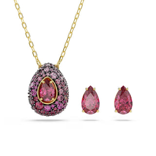 Swarovski Sublima set, Set (2), Pear cut, Red, 18K gold finish 5752883