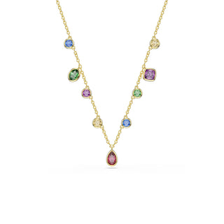 Swarovski Imber necklace, Mixed cuts, Multicolored, 18K gold finish 5753274
