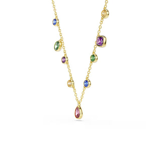 Swarovski Imber necklace, Mixed cuts, Multicolored, 18K gold finish 5753274