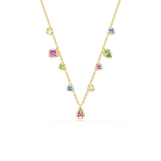 Swarovski Imber necklace, Mixed cuts, Multicolored, 18K gold finish 5753274
