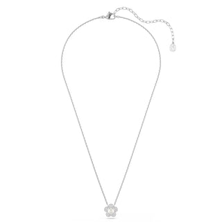 Ariana Grande x Swarovski pendant, Round cut, Flower, White, Rhodium plated 5755817
