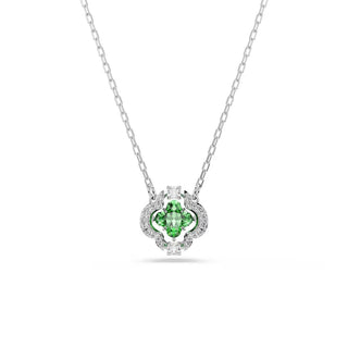 Swarovski Una Angelic pendant, Mixed cuts, Green, Rhodium plated 5757785