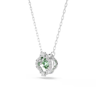 Swarovski Una Angelic pendant, Mixed cuts, Green, Rhodium plated 5757785