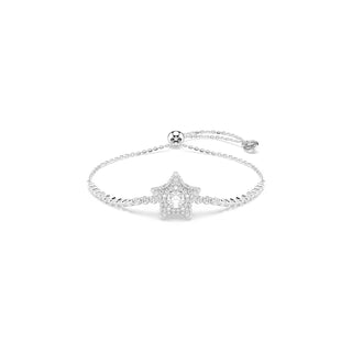 Swarovski Sublima bracelet, Round cut, Star, White, Rhodium plated 5758392