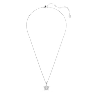 Swarovski Sublima pendant, Round cut, Star, White, Rhodium plated 5758393