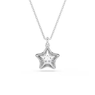Swarovski Sublima pendant, Round cut, Star, White, Rhodium plated 5758393