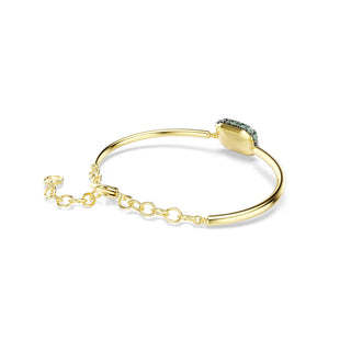 Swarovski Sublima bangle, Octagon cut, Green, 18K gold finish 5758457