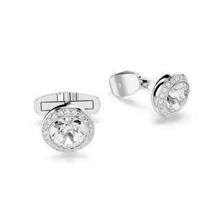 Swarovski Una Angelic cufflinks, Round cut, White, Rhodium plated 5761046
