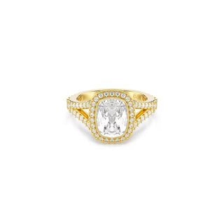 Swarovski Una Angelic ring, Cushion cut, White, 18K gold finish 5762628