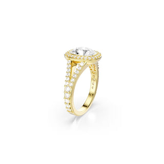 Swarovski Una Angelic ring, Cushion cut, White, 18K gold finish 5762628