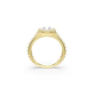 Swarovski Una Angelic ring, Cushion cut, White, 18K gold finish 5762628