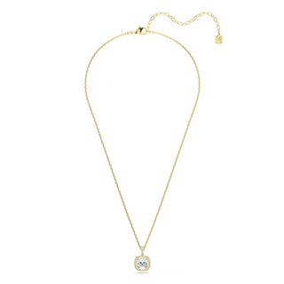 Swarovski Una Angelic pendant, Cushion cut, White, 18K gold finish 5764761