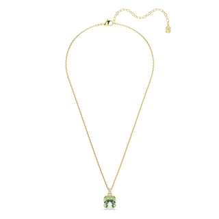 Swarovski Millenia pendant, Cushion cut, Green, 18K gold finish 5764821