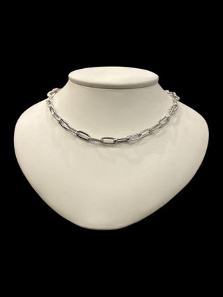 925 Sterling Silver 5.6mm Paperclip Link Chain and Bracelet
