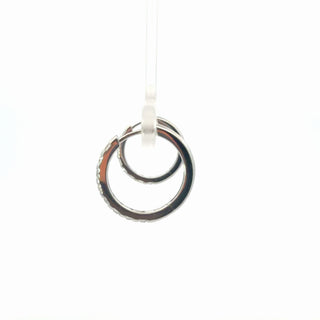 Sterling Silver Rhodium Plated Lab Grown Diamond Hoop Earrings