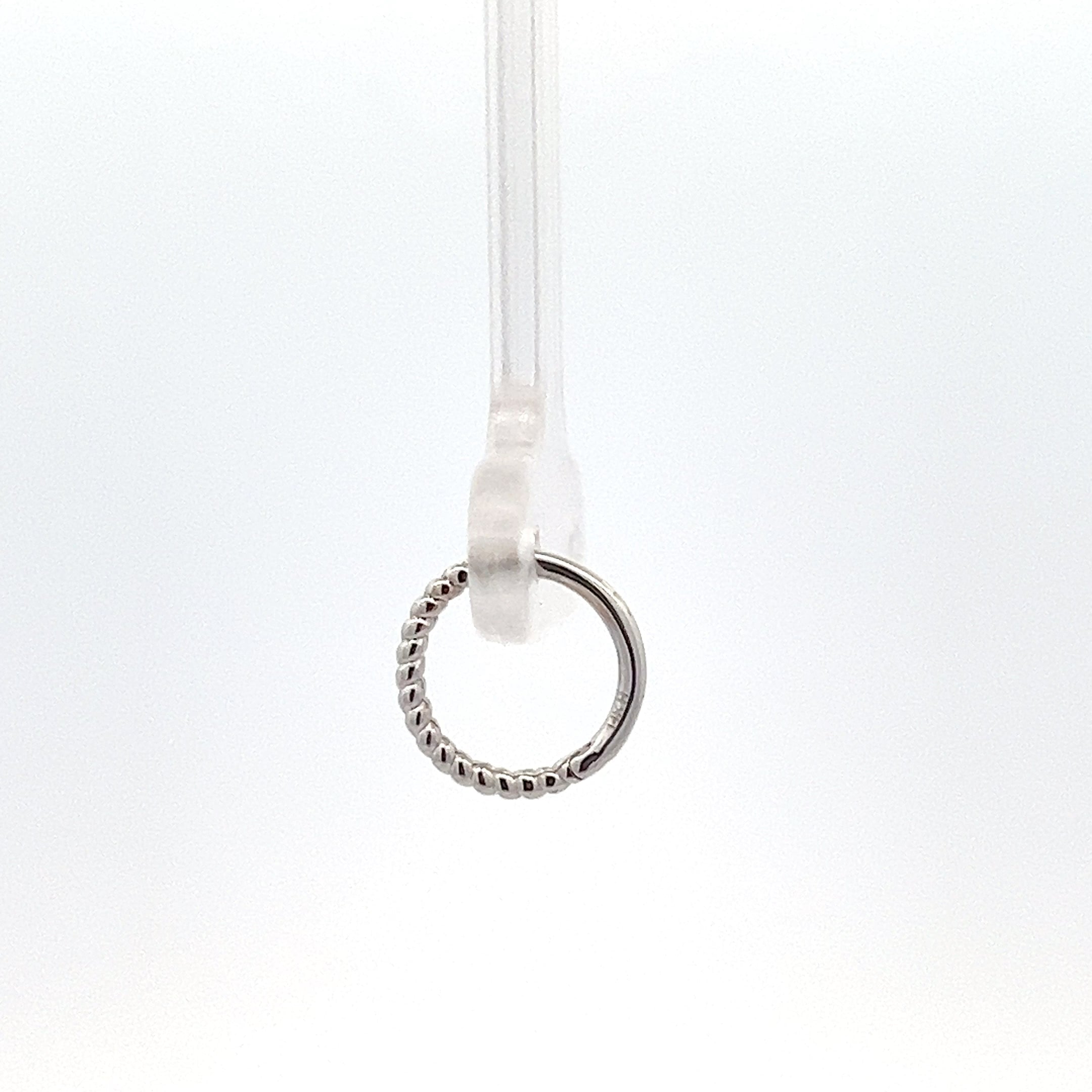 14KYellow Gold Beaded Hugger Earrings single - yellow gold