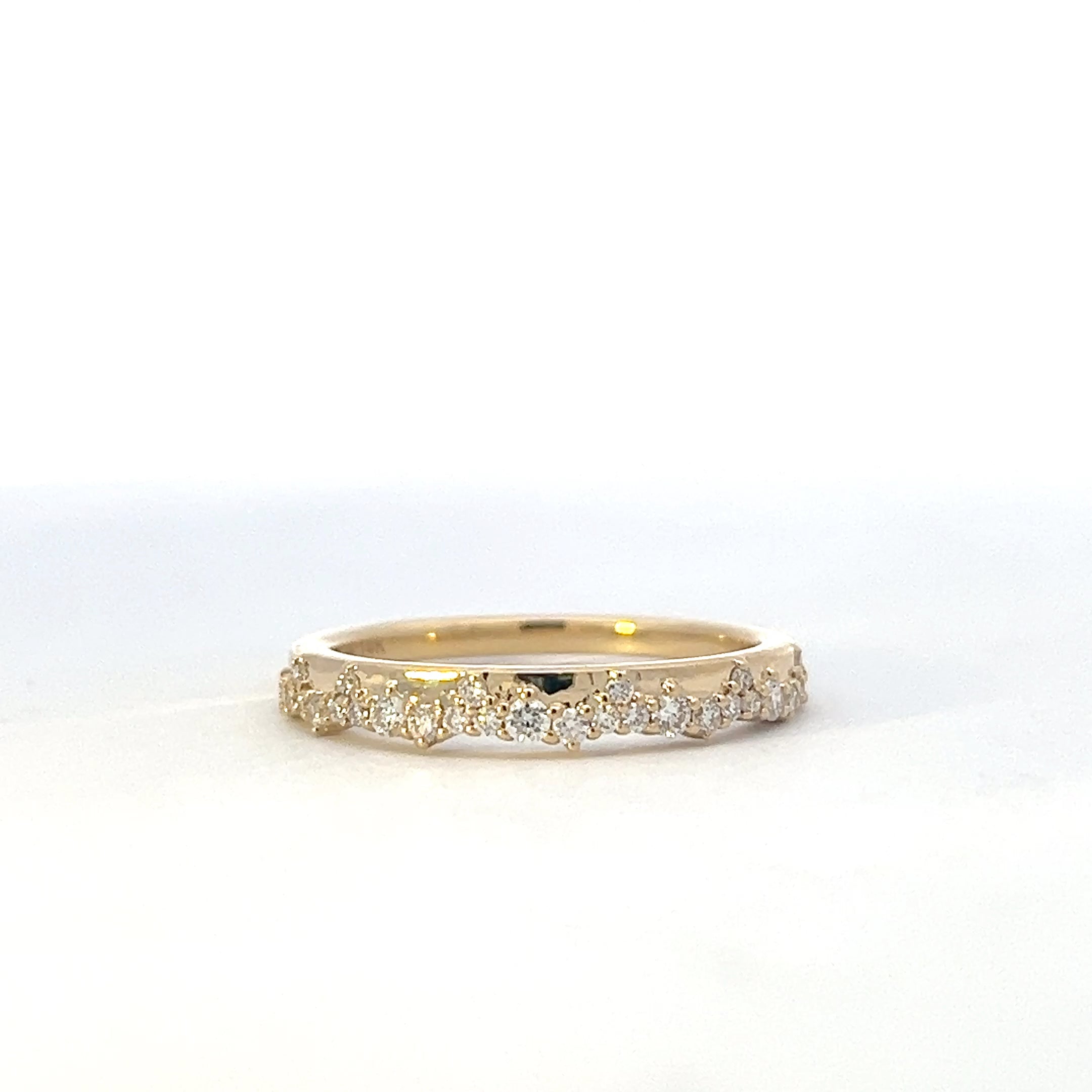 10K Yellow Gold 0.27cttw Diamond Wedding Band - 4 / yellow gold