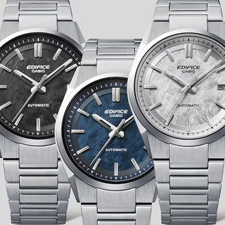 Casio Edifice EFK110D-1A Black Electroform Dial Stainless Steel Automatic