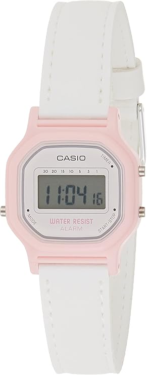 Casio Women's 'Classic' Quartz Resin Casual Watch, Color: White (Model: LA11WL-4A)