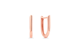 10K Rose Gold Huggie Earring