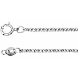 925 Sterling Silver 1.4mm Curb Chain