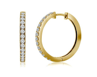 Plated Lab Grown Diamond Hoop Earrings