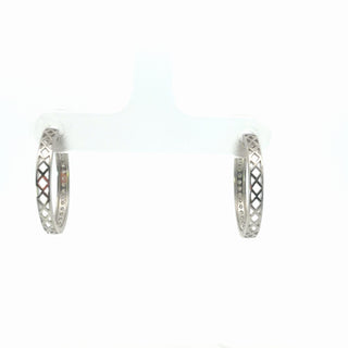 Sterling silver Lab Grown Diamond Hoop Earrings