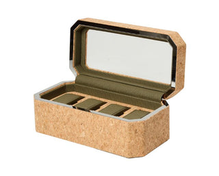 Caja de reloj Cortica de 4 piezas 