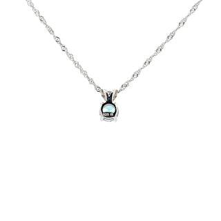 925 Silver Synthetic Alexandrite Necklace, 18"
